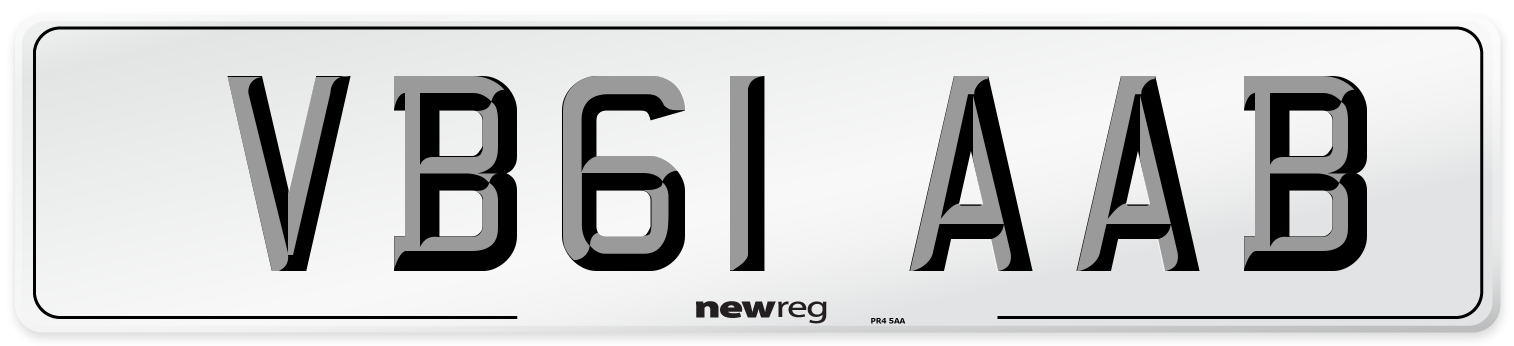 VB61 AAB Number Plate from New Reg